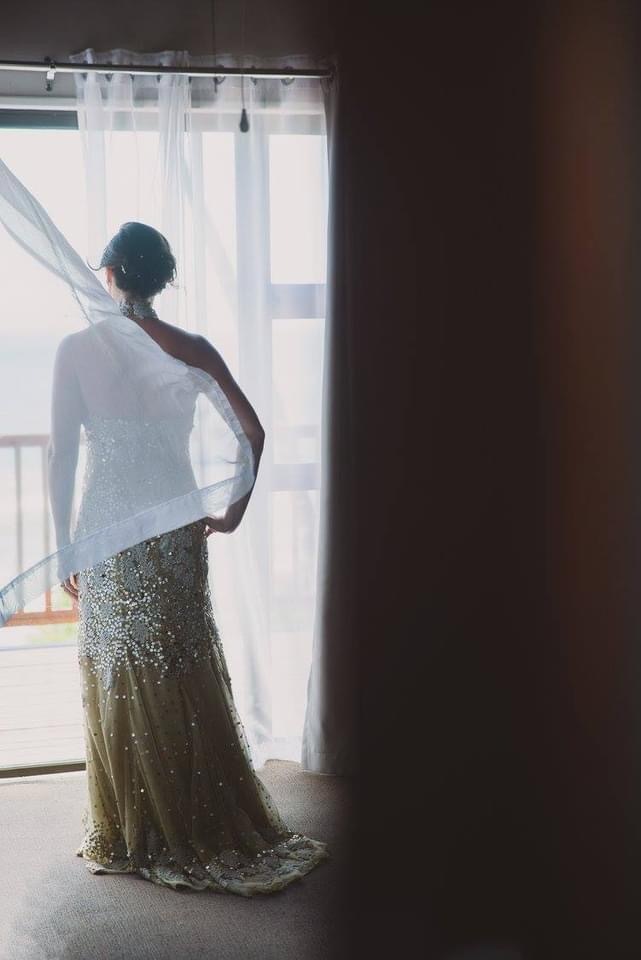 Nugget gold bling wedding dress UNVEILED SA